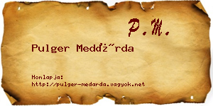 Pulger Medárda névjegykártya